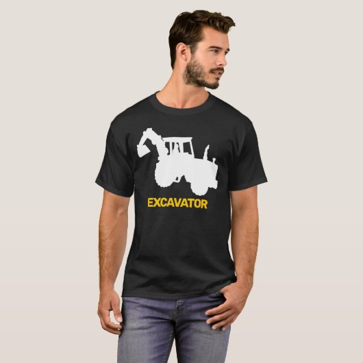 Pictogram graafmachine t-shirt (Voorkant volledig)