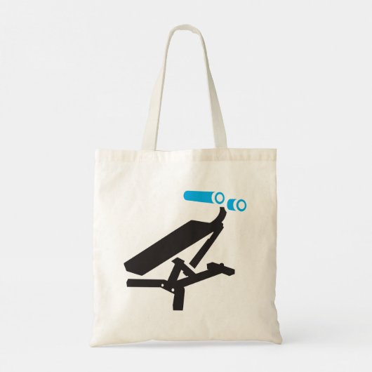 Pictogram Gym Exerceapparatuur Tote Bag (Achterkant)