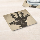 pictogram Halloween - Zombie Hand Kartonnen Onderzetters (Schuin)