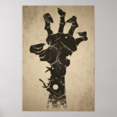  pictogram Halloween - Zombie Hand Poster (Voorkant)