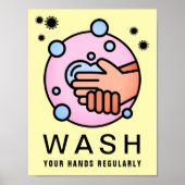 Pictogram handwasvirus poster (Voorkant)