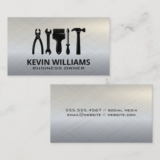 Pictogram Hardware Tools Visitekaartje (Voorkant / Achterkant)