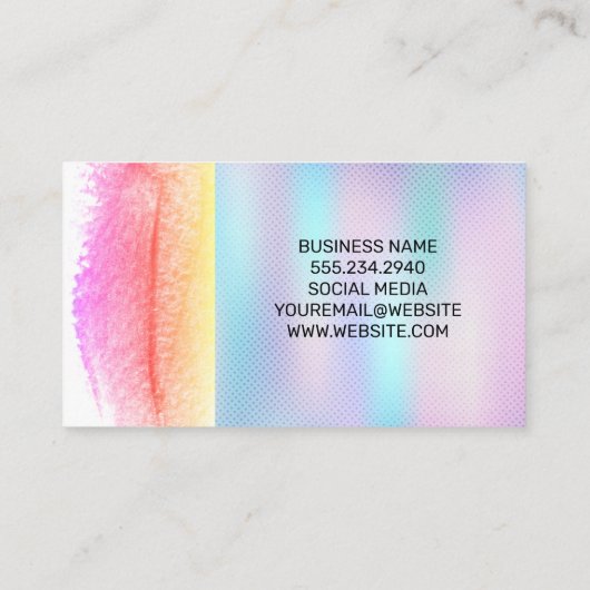 Pictogram Holographic Gradient maken Visitekaartje (Achterkant)