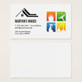 Pictogram Home Cleaning Services | Huis Logo Visitekaartje (Voorkant /achterkant)
