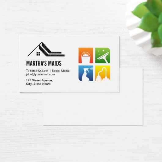 Pictogram Home Cleaning Services | Huis Logo Visitekaartje (Bureau)