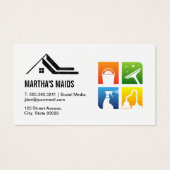 Pictogram Home Cleaning Services | Huis Logo Visitekaartje (Voorkant)
