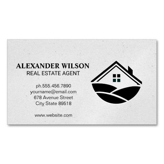 Pictogram Home en Hills Magnetisch Visitekaartje (Voorkant)