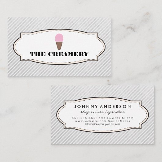 Pictogram Ice Cream Visitekaartje (Voorkant / Achterkant)