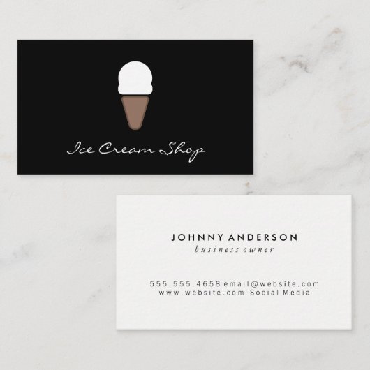 Pictogram Ice Cream Visitekaartje (Voorkant / Achterkant)