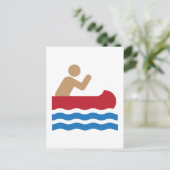 Pictogram kano in kleur briefkaart (Staand voorkant)