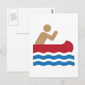 Pictogram kano in kleur briefkaart (Voorkant / Achterkant)