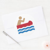 Pictogram kano in kleur ronde sticker (Envelop)