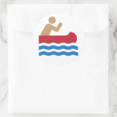 Pictogram kano in kleur ronde sticker (Tas)