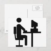 pictogram kantoorarbeider briefkaart (Voorkant / Achterkant)