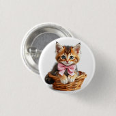 Pictogram: kitten ronde button 3,2 cm (Voorkant /achterkant)