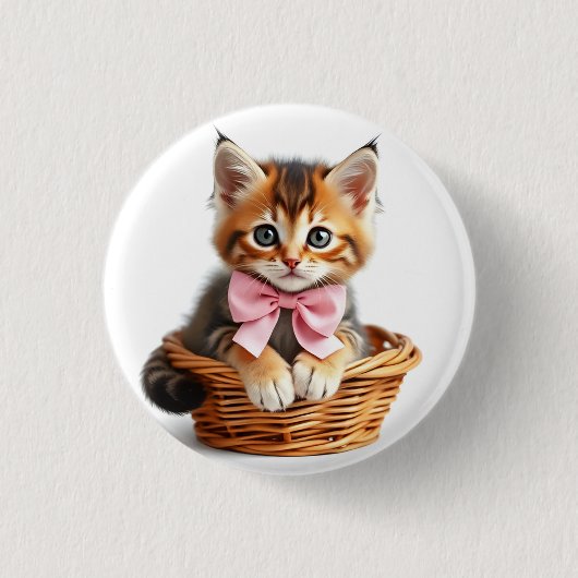 Pictogram: kitten ronde button 3,2 cm (Voorkant)