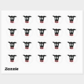 pictogram koe ronde sticker (Vel)