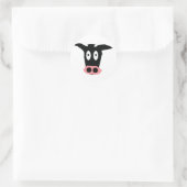 pictogram koe ronde sticker (Tas)