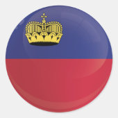 Pictogram Liechtenstein-ronde Ronde Sticker (Voorkant)