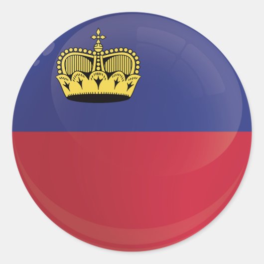 Pictogram Liechtenstein-ronde Ronde Sticker (Voorkant)