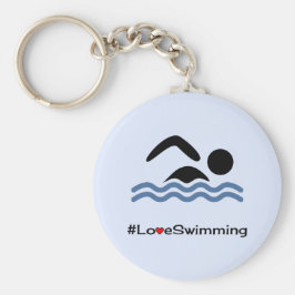 Pictogram liefdeszwemmer sleutelhanger