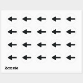 Pictogram links pijl ronde sticker (Vel)