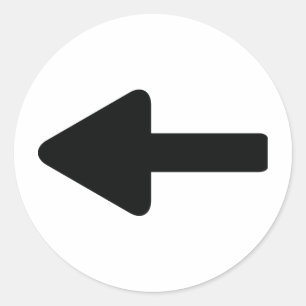 Pictogram links pijl ronde sticker