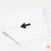 Pictogram links pijl ronde sticker (Envelop)