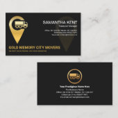 Pictogram Logistiek van Faux Gold Truck Transport Visitekaartje (Voorkant / Achterkant)