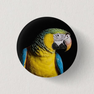 Pictogram: Macaw Parrot Ronde Button 3,2 Cm