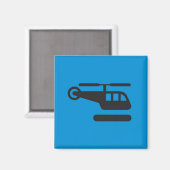 Pictogram magneet, helikopter magneet (Voorkant / Achterkant)