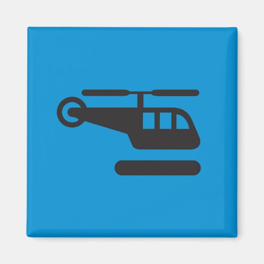 Pictogram magneet, helikopter magneet (Voorkant)