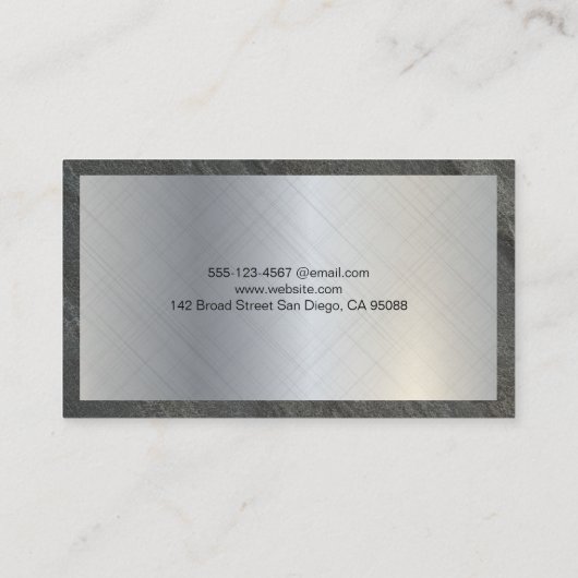 Pictogram medische arts | Metaalzeegrens Visitekaartje (Achterkant)