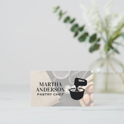 pictogram mengkom | Bakingrediënten Visitekaartje (Staand voorkant)