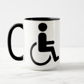Pictogram met een handicap voor rolstoelen mok (Links)