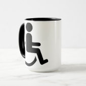 Pictogram met een handicap voor rolstoelen mok (Voorkant links)