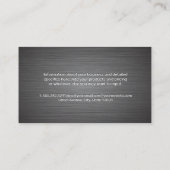 Pictogram met metalachtige geborstelde textuur visitekaartje (Achterkant)