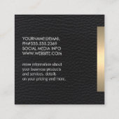 Pictogram met metalen gouden versiering voor marme vierkante visitekaartje (Achterkant)