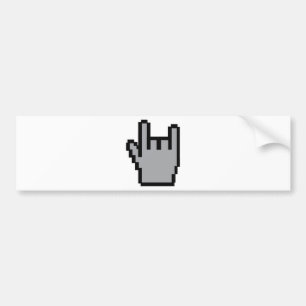 pictogram met metalen kop bumpersticker