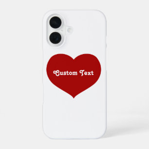 Pictogram met plat hart iPhone 16 hoesje