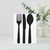 pictogram met vorkmeslepel briefkaart (Staand voorkant)