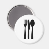 pictogram met vorkmeslepel magneet (Voorkant / Achterkant)