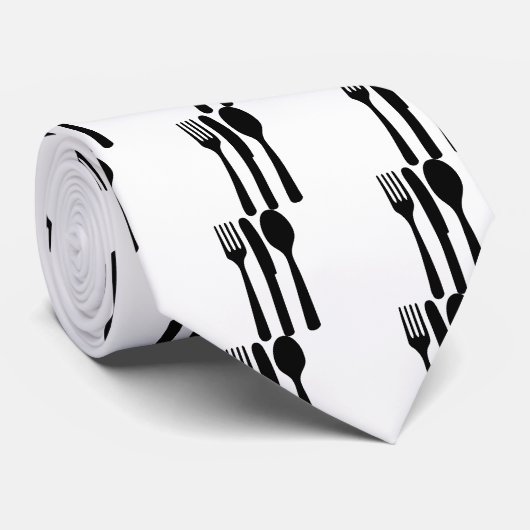 pictogram met vorkmeslepel stropdas (Opgerold)