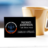 Pictogram microfoonhoofdtelefoon visitekaartje