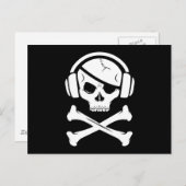 Pictogram Music Pirate Piracy anti-riaa Briefkaart (Voorkant / Achterkant)
