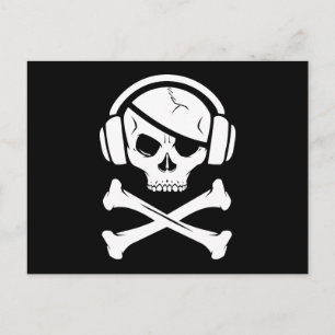 Pictogram Music Pirate Piracy anti-riaa Briefkaart