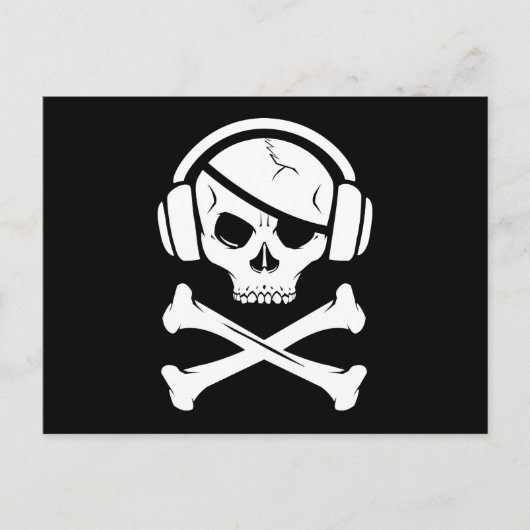 Pictogram Music Pirate Piracy anti-riaa Briefkaart (Voorkant)