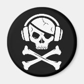 Pictogram Music Pirate Piracy anti-riaa Magneet (Voorkant)