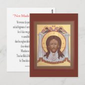 Pictogram "Niet gemaakt met handen" Briefkaart (Voorkant / Achterkant)