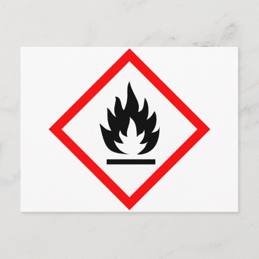 Pictogram [ontvlambaar] briefkaart (Voorkant)